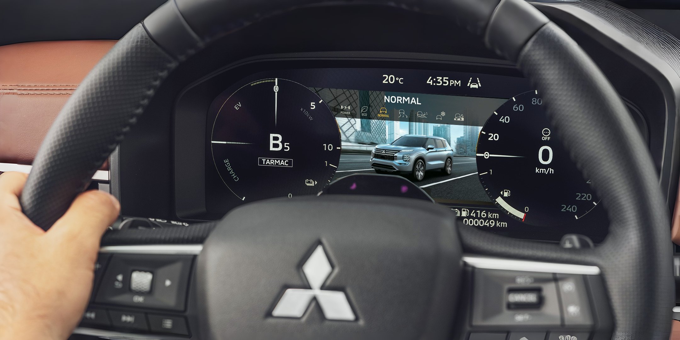 Mitsubishi Outlander PHEV 25 rokov - jazdný režim normálny
